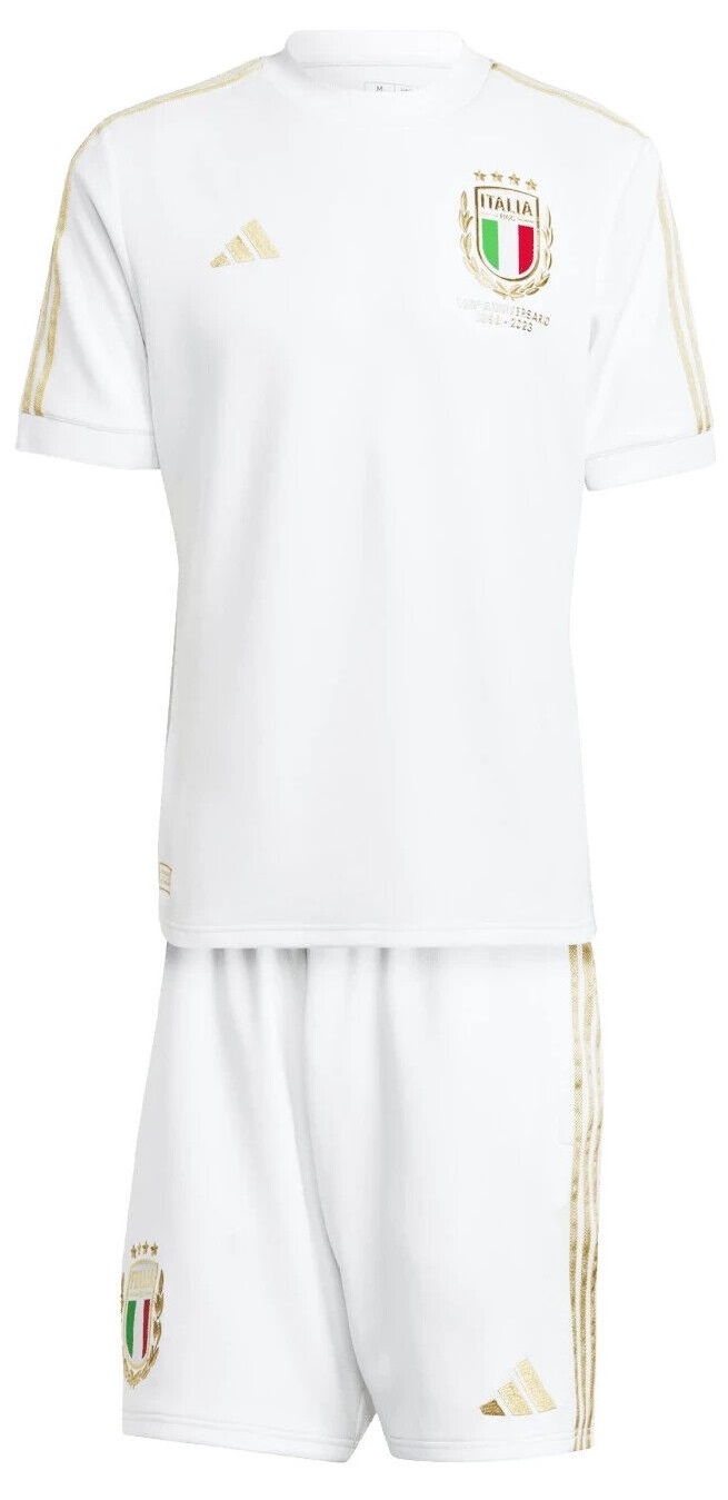Kit infantil seleção da Italia 2023 2024 Adidas oficial 125 anos 